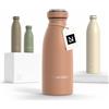 LARS NYSØM Borraccia Termica 350ml in Acciaio Inox | Bottiglia isolata 0.35 litro | Bottiglia d'Acqua a Tenuta stagna per Sport, Bicicletta, Cane (Blush Rose, 350ml)