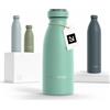 LARS NYSØM Borraccia Termica 350ml in Acciaio Inox | Bottiglia isolata 0.35 litro | Bottiglia d'Acqua a Tenuta stagna per Sport, Bicicletta, Cane (Aqua Turquoise, 350ml)