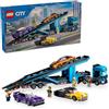LEGO City 60408 - Autotransporter con Sportwagen, Muslcar e Hot Rod (998 pezzi)