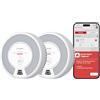X-Sense Rilevatore di fumo e monossido di carbonio Wi-Fi con batteria sostituibile, Rilevatore di combinazione intelligente compatibile con l'app X-Sense Home Security, SC06-WX, confezione da 2