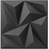 Art3d Pannelli a Muro 3D Rivestimento Decorativo Nero Opaco | 20 Pezzi, PVC, 1,8 m², 30 x 30 cm | Impermeabile, Riciclabile e Inodore | Ideale per Soggiorno, Cucina e Soffitto
