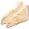 DOJA Barcelona | Staffa Mensola Legno | Piana | 2 pz | Reggimensola Legno a Muro per Scaffale 165x95 | Staffa Angolare per Scaffalatura | Staffa Triangolare Reggimensole per Scaffali Salone, Cucina…