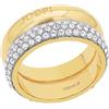 JOOP! Anello da donna in acciaio inossidabile, con zirconi sintetici, bianco, fornito in confezione regalo per gioielli
