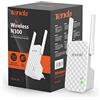 Tenda A9 Ripetitore WiFi Extender e Access Point, Velocità Single Band 300Mbps, Compatibile con i principali router, Installazione facile, Bianco