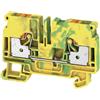 Weidmuller Morsetto passante Weidmuller Push-In 6mmq giallo/verde