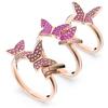 Swarovski ANELLO SET 3 LILIA FARFALLA ROSA M52 DONNA SWAROVSKI