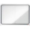 Nobo Bacheca Magnetica ad Ante Scorrevoli con Serratura, 8 x A4, Gamma Premium Plus, Bianco, 1902569