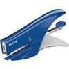 Leitz WOW, Cucitrice a pinza capacità fino a 15 fogli, Cucitrice in metallo ergonomica, Caricamento posteriore, Compatibile con punti P1 n.8, Blu, 55472023