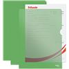Esselte Buste L Deluxe, in PPL Antiriflesso, per Archiviare e Conservare Documenti in Formato A4, Confezione da 100 Buste Verdi Trasparenti, 54838