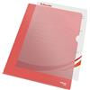 Esselte Buste L Deluxe, in PPL Antiriflesso, per Archiviare e Conservare Documenti in Formato A4, Confezione da 100 Buste Rosse Trasparenti, 54834