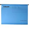 Esselte The Classic Collection, 25 pezzi Cartelle sospese rinforzate A4 per cassetti 330-V fondo 3cm, per organizzare documenti, con etichette e portaetichette, in Carta Riciclata 100%, Blu, 90311