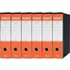Esselte OXFORD G85 Registratore con Custodia, con Meccanismo a Leva N.1 in Formato Protocollo (23x33cm) con Dorso da 8 cm, Arancione, Conf.da 6 pezzi, 390785200