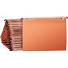 Esselte Orgarex Kori, Set di 25 cartelle sospese con fondo a V, formato A4, 34.5 x 24.5 cm, interasse 33 cm, linguette incluse, etichette sostituibili, 100% cartone riciclato, Arancione, 10202