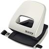 Leitz Pratica Perforatrice da Ufficio, Capacità fino a 30 Fogli, Grigio Chiaro, Metallo, Guida di Arresto con Barra di Selezione del Formato, Gamma NeXXt, 50080085