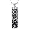 AIWENXI Collana con urna di girasole per cenere, per cremazione, gioielli cilindri, in acciaio inox, uomo/animale domestico, cenere, souvenir, amante della cenere, ciondolo per uomini e donne, 50 cm