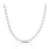 SAGA GIOIELLI® Collana donna uomo tennis con zirconi - Acciaio inox - Lunghezza 38+5 cm - Confezione Regalo
