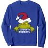 Dr. Seuss Grinch- I Came for The Presents Felpa, Unisex per Adulti, Blu Reale, L