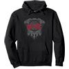 AC/DC Ufficiale AC/DC Logo Black Ice Red Rock Musica Hard Rock Felpa con Cappuccio, Unisex per Adulti, Nero, XXL