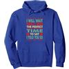 Cool Funny - Joke - Slogan Stuff I Will Wait for The Perfect Time To Say I Told You So Felpa con Cappuccio, Unisex per Adulti, Blu Reale, S