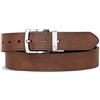 Nautica Cintura da uomo reversibile in pelle con logo Keeper inciso, nero/marrone, 36