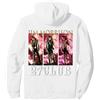 Great musician Jim Morrison_001_Back Printed Felpa con Cappuccio, Unisex per Adulti, Bianco, M