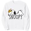 Peanuts - Snoopy con Woodstock Felpa, Unisex per Adulti, Grigio Melange, XL