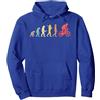 Idee regalo per appassionati di mountain MTB Evoluzione Retrò Regalo Appassionati Di Mountain Bike Felpa con Cappuccio, Unisex per adulti, Nero, XL