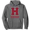 Harvard University Logo H Varsity Rosso della Harvard University Felpa con Cappuccio, Unisex per Adulti, Nero, S
