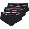 HUGO Hipbrief Tripletpack, Mutande Uomo, Nero (New - Black1), M