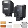 Godox iT22-F Mini TTL Camera Flash per Fjifilm,Mini TTL Flash con schermo intuitivo, riciclaggio di 1,5 s,700 flash a piena potenza con carica USB-C Batteria integrata Flash tascabile portatile (nero)