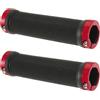 cyclingcolors Manopole bici lock-on 125 mm diametro 22 mm morbide unisex per manubrio MTB trekking strada scooter bici, rosso