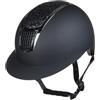 HKM Glamour Shield, Caschi da Equitazione Unisex-Adulti, 9171 Nero/Argento, 56-58 cm
