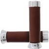 cyclingcolors Manopole moto 130 mm diametro 24 mm in gomma per manubrio compatibile con Vespa PX, marrone