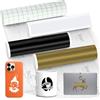 Kayuneed Smart Vinyl Permanent for Cricut Explore 3/Maker 3, 4 rotoli di pellicola di trasferimento in vinile, 33 x 100 cm, set per tazze fai da te, decorazione fai da te (nero+bianco + oro + pellicola di