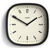 Jones Clocks® Marvel Orologio a parete | Orologio quadrato moderno retro arrotondato | 25cm | Nero | Look di design interessante per cucina, soggiorno o ufficio