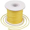 Craftdady - Rotolo di filo di poliestere cerato, 77,7 metri/rotolo, 1 mm, per tessere con perline a disco, perline, macramè, bracciali e creazione di gioielli, colore: oro
