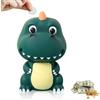 Nizirioo Dinosauro salvadanaio per bambini: salvadanaio a forma di dinosauro infrangibile realizzato in materiale PVC sicuro, perfetto per decorare la cameretta dei bambini, regalo, giocattolo (verde)