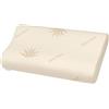 Tessiharmony Cuscino Cervicale per dormire in Memory Foam Ortopedico Doppia Onda ideale per supporto al collo Ergonomico Traspirante e Anallergico con Federa Aloe Vera Antiacaro Lavabile Made in Italy