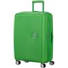 American Tourister Soundbox - Valigia Media Rigida, 67 cm - Trolley con 4 Ruote, Serratura TSA, Espandibile & Leggera, 71.5/81L, (Grass Green)