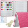 Vnjaoi Libro Campione per Unghie in 120 Colori Con 240 Punte e Etichette Numeriche in Pelle - Grafico a Colori Display per Carte Smalto Gel - Pratica Bordo per Pittura