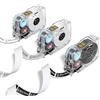 Phomemo - 3 rotoli di nastro adesivo per etichette A30 P15, nastro adesivo autoadesivo A30, 14 x 30 mm, 200 etichette/rotolo (nero su bianco, bianco su nero, nero su trasparente)