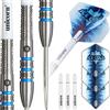 Unicorn Darren - Set freccette Ice Cold Beveridge | 90% tungsteno con accenti blu e anelli di presa finemente lavorati | alette ultrafly durevoli | punte in acciaio | 26 g