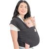 KeaBabies Baby Wrap Carrier - Tutto in 1 Original Baby Carrier Fascia da Neonato a Bambino, Facile da Indossare, Legatura Senza Mani, Leggero, Impacchi per Bambini Traspiranti (Mystic Gray)