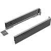 cyclingcolors 2x guide per cassetto (destra + sinistra), Binari cassetti, guida, scorrevoli, mobile, porta, cucina, bagno, cartello 16mm, altezza 89mm, lunghezza 550mm, grigio