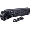 Burago BBURAGO Mercedes-AMG Semi Truck con W15 (2024) #63 Russell, Set Diecast in Scala 1:43, Bisarca Dettagliata con Auto F1, Licenza Ufficiale, Età Consigliata 3+ Anni