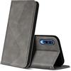 ZONNAVI Cover per Samsung Galaxy A70, Flip Custodia Pelle PU con [Slot Cart] [Supporto Stand] [Magnetica], Cover a Libro Portafoglio per Samsung Galaxy A70 (Grigio)