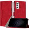 Netany Custodia Compatibile con Motorola Moto G31/G41,custodia magnetica in pelle PU con [Slot Cart] [Supporto Stand] [Magnetica] (Rosso)