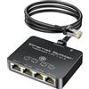KiwiBird sdoppiatore ethernet 4 Porte Splitter ethernet 1000Mbps sdoppiatore Cavo LAN RJ45 gigabit Mini Switch 1 Ingresso 4 uscite per Cat 8 7 6 5e 5 Compatibile con Router Fibra Ottica PC TV Box PS5