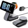 Eazpower Magsafe - Stazione di ricarica 3 in 1 per Apple Watch e iPhone, pieghevole, stazione di ricarica Magsafe per iPhone 17, 16, 15, 14, 13, 12 Pro Max, colore: Nero
