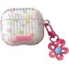 PIQIUZC Custodia protettiva per AirPods 4, motivo floreale rosa grazioso, custodia protettiva per Air Pod 4 (fiore B)